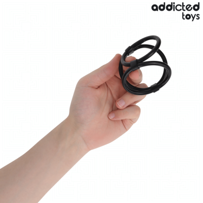 ADDICTED TOYS - ANEL TRIPLO PARA O PÉNIS - D-242860 - Dona Pimenta