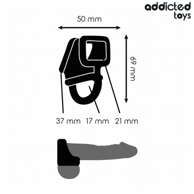 ADDICTED TOYS - ANEL DE GAIOLA PARA PÉNIS - D-242861 - Dona Pimenta