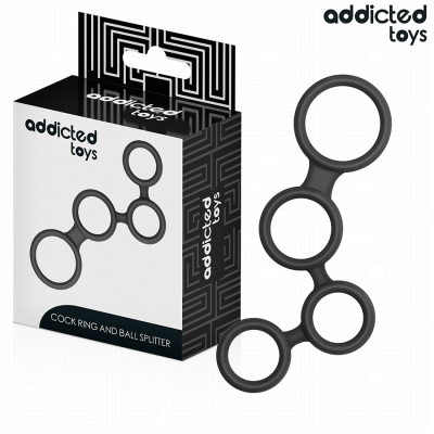 ADDICTED TOYS - ANEL PARA PÉNIS COM DIVISORES PARA TESTÍCULOS - D-242864 - Dona Pimenta