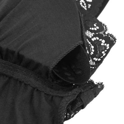 SUBBLIME - TEDDY PRETO FLORAL DETALHE DE RENDA L/XL - D-239860 - Dona Pimenta