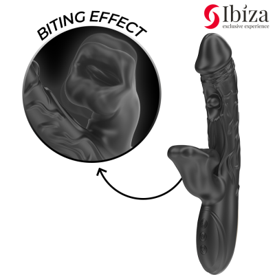 IBIZA - VIBRADOR E ESTIMULADOR DE CLITÓRIS COM EFEITO DE MORDIDA E ROTAÃÃO - D-242826 - Dona Pimenta