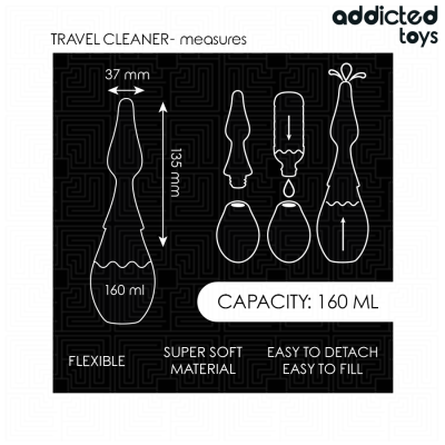 ADDICTED TOYS - LIMPADOR DE VIAGEM MODELO 1 - D-242883 - Dona Pimenta