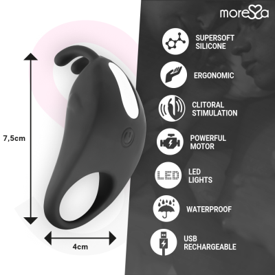 MORESSA BRAD PREMIUM SILICONE PREMIUM RECARREGÁVEL PRETO - D-213225