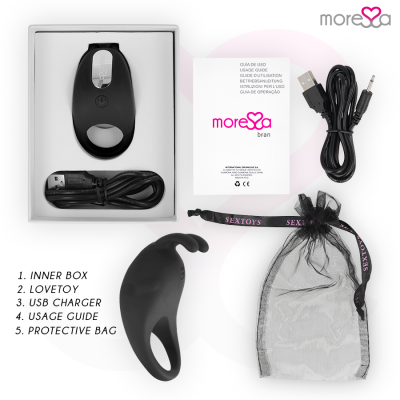 MORESSA BRAD PREMIUM SILICONE PREMIUM RECARREGÁVEL PRETO - D-213225