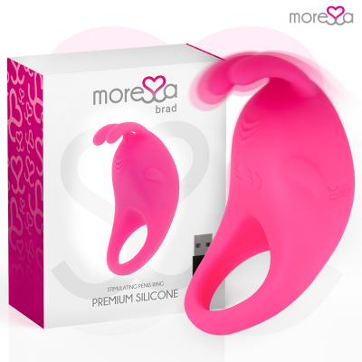 MORESSA BRAD PREMIUM SILICONE RECARREGÁVEL ROSA - D-213226 - Dona Pimenta