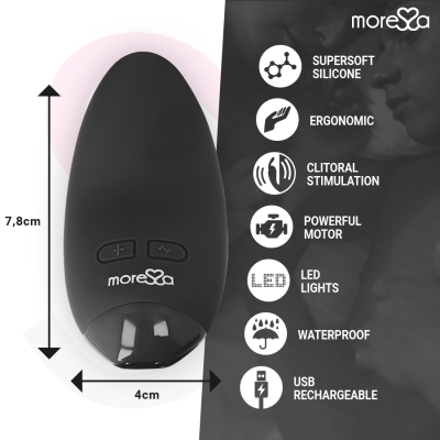 MORESSA BLOSSOM BLACK VIBRATOR - D-221126 - Dona Pimenta
