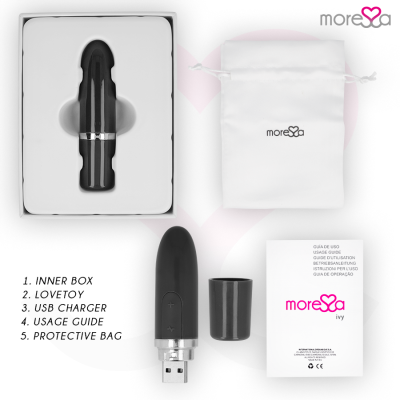 MORESSA IVY VIBRATOR BLACK - D-221128 - Dona Pimenta