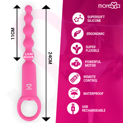 MORESSA RONIE CONTROLE REMOTO ANAL PRAZER ROSA - D-221133 - Dona Pimenta