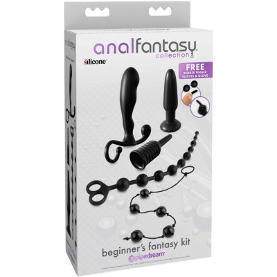 ANAL FANTASY ELITE COLLECTION - KIT ANAL FANTASY PARA INICIANTES PRETO - D-244380 - Dona Pimenta