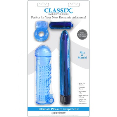 CLASSIX - KIT PARA CASAIS DE PRAZER SUPREMO AZUL - D-244382 - Dona Pimenta