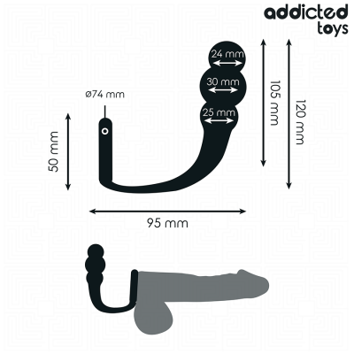 ADDICTED TOYS - PLUG ANAL COM ANEL MODELO 1 - D-242873 - Dona Pimenta
