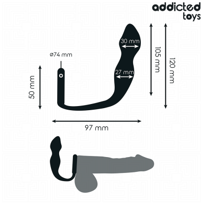 ADDICTED TOYS - PLUG ANAL COM ANEL MODELO 2 - D-242874 - Dona Pimenta