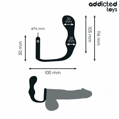 ADDICTED TOYS - PLUG ANAL COM ANEL MODELO 3 - D-242875 - Dona Pimenta