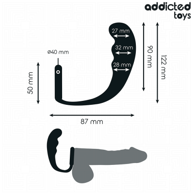 ADDICTED TOYS - PLUG ANAL COM ANEL MODELO 4 - D-242876 - Dona Pimenta