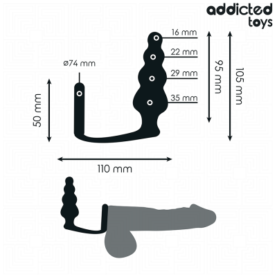 ADDICTED TOYS - PLUG ANAL COM ANEL MODELO 5 - D-242877 - Dona Pimenta