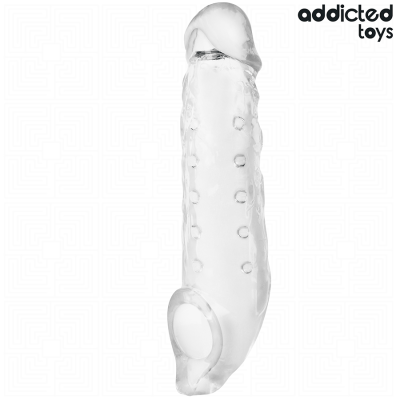 ADDICTED TOYS - EXTENSÃO DE PÉNIS TRANSPARENTE TAMANHO S 23 CM - D-242852 - Dona Pimenta