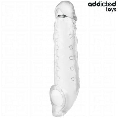 ADDICTED TOYS - BAINHA DE PÉNIS TRANSPARENTE TAMANHO M 27 CM - D-242853 - Dona Pimenta