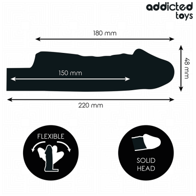 ADDICTED TOYS - EXTENSÃO DE PÉNIS TRANSPARENTE 27 CM - D-242854 - Dona Pimenta