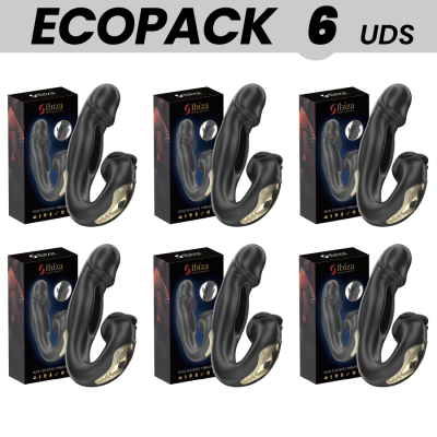 ECOPACKS 6 UNIDADES - VIBRADOR IBIZA ROSE COM EFEITO DE PRESSÃO E ESTIMULADOR DE CLITÓRIS - D-244383 - Dona Pimenta