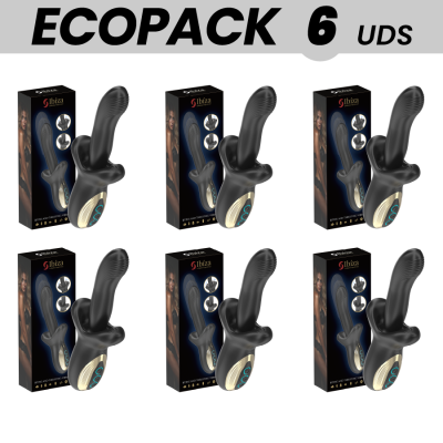 ECOPACKS 6 UNIDADES - IBIZA VIBRADOR PODEROSO COM EFEITO DE IMPULSÃO E MORDIDA - D-244388 - Dona Pimenta