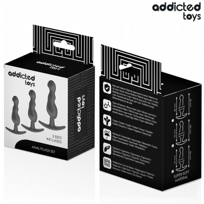 ADDICTED TOYS - CONJUNTO DE 3 PLUG ANAL MODELO 1 - D-242830 - Dona Pimenta