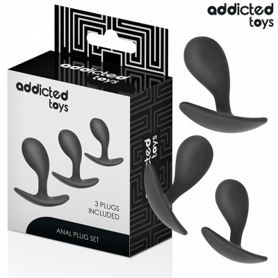 ADDICTED TOYS - CONJUNTO DE 3 PLUG ANAL MODELO 3 - D-242832 - Dona Pimenta