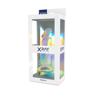 XRAY CLEAR DILDO TRANSPARENTE 16.5CM X 4CM - D-224107 - Dona Pimenta