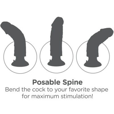 KING COCK - GALO VIBRANTE MARROM 20,32 CM - PD5403-29 - Dona Pimenta