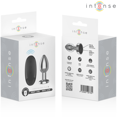INTENSE - PLUG ANAL 10 VIBRAÇÕES METAL COM CONTROLE REMOTO S - D-243387 - Dona Pimenta
