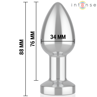 INTENSE - PLUG ANAL 10 VIBRAÇÕES METAL COM CONTROLE REMOTO M - D-243388 - Dona Pimenta