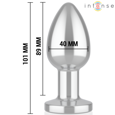 INTENSE - PLUG ANAL 10 VIBRAÇÕES METAL COM CONTROLE REMOTO L - D-243389 - Dona Pimenta