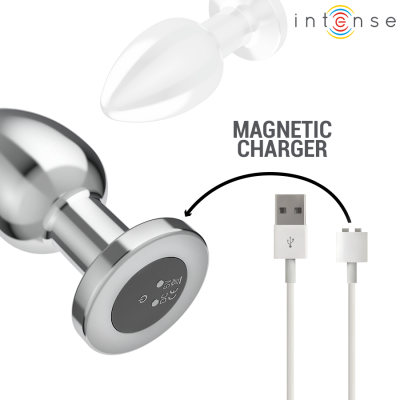 INTENSE - PLUG ANAL 10 VIBRAÇÕES METAL COM CONTROLE REMOTO L - D-243389 - Dona Pimenta