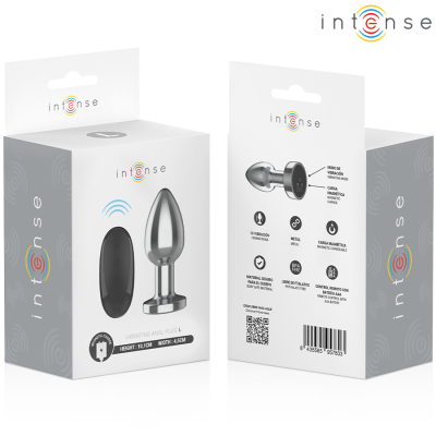 INTENSE - PLUG ANAL 10 VIBRAÇÕES METAL COM CONTROLE REMOTO L - D-243389 - Dona Pimenta