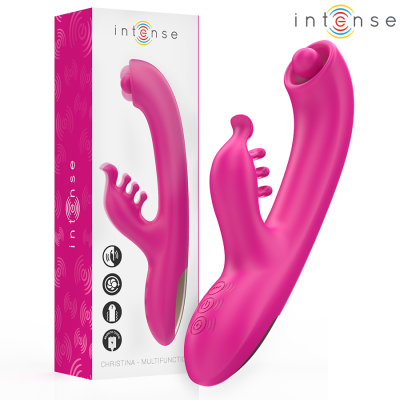 INTENSE - CHRISTINA MULTIFUNCIONAL RABBIT VIBRADOR 22,5 CM ROSA - D-243383 - Dona Pimenta