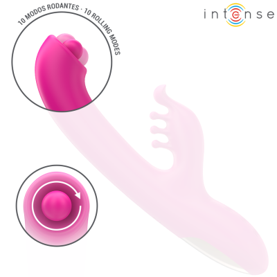 INTENSE - CHRISTINA MULTIFUNCIONAL RABBIT VIBRADOR 22,5 CM ROSA - D-243383 - Dona Pimenta