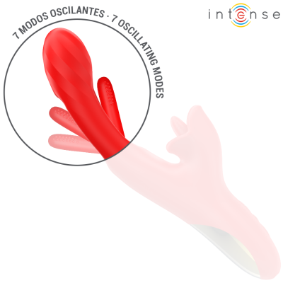 INTENSE - JESSICA MULTIFUNCIONAL VIBRADOR ESTIMULAÇÃO DO CLITÓRIS 24,8 CM VERMELHO - D-243384 - Dona Pimenta