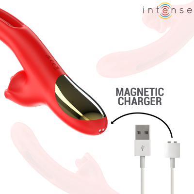 INTENSE - JESSICA MULTIFUNCIONAL VIBRADOR ESTIMULAÇÃO DO CLITÓRIS 24,8 CM VERMELHO - D-243384 - Dona Pimenta