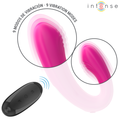 INTENSE - JANET DUAL ESTIMULADOR EM U E VIBRADOR COM CONTROLE REMOTO ROSA - D-243386 - Dona Pimenta