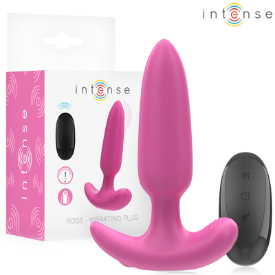 INTENSE - ROSS ANAL PLUG 10 VIBRAÇÕES ROSA CONTROLE REMOTO - D-244459 - Dona Pimenta