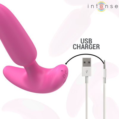 INTENSE - ROSS ANAL PLUG 10 VIBRAÇÕES ROSA CONTROLE REMOTO - D-244459 - Dona Pimenta