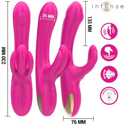 INTENSE - BRITNEY MULTIFUNCIONAL RABBIT VIBRADOR 23 CM ROSA - D-243382 - Dona Pimenta