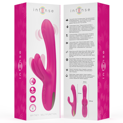 INTENSE - BRITNEY MULTIFUNCIONAL RABBIT VIBRADOR 23 CM ROSA - D-243382 - Dona Pimenta
