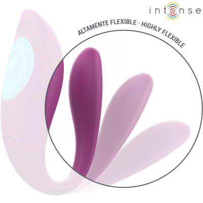 INTENSE - ANNIE VIBRADOR E ESTIMULADOR EM FORMA DE U ROXO CONTROLE REMOTO - D-244468 - Dona Pimenta