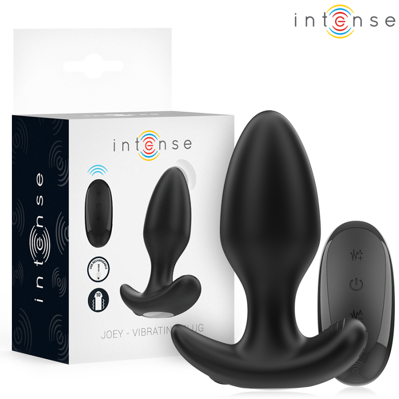 INTENSE - JOEY ANAL PLUG 10 VIBRAÇÕES PRETO CONTROLE REMOTO - D-244460 - Dona Pimenta INTENSE - JOEY ANAL PLUG 10 VIBRAÇÕES PRETO CONTROLE REMOTO - D-244460 - Dona Pimenta