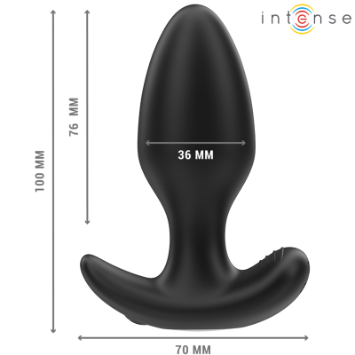 INTENSE - JOEY ANAL PLUG 10 VIBRAÇÕES PRETO CONTROLE REMOTO - D-244460 - Dona Pimenta