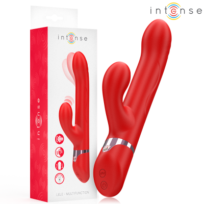 INTENSE - LELE VIBRADOR MULTIFUNCIONAL ROTATIVO & OSCILAÃÃO & ESTIMULAÇÃO VERMELHO - D-244483 - Dona Pimenta