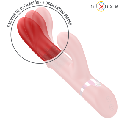 INTENSE - LELE VIBRADOR MULTIFUNCIONAL ROTATIVO & OSCILAÇÃO & ESTIMULAÇÃO VERMELHO - D-244483 - Dona Pimenta
