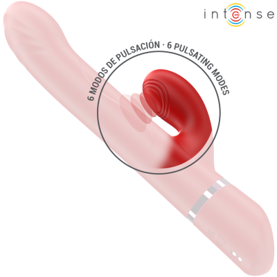 INTENSE - LELE VIBRADOR MULTIFUNCIONAL ROTATIVO & OSCILAÇÃO & ESTIMULAÇÃO VERMELHO - D-244483 - Dona Pimenta