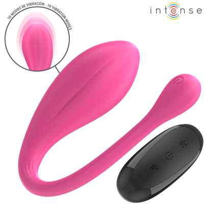 INTENSE - VIBRADOR JANICE U DUPLA ESTIMULAÇÃO 10 VIBRAÇÕES ROSA CONTROLE REMOTO - D-244462 - Dona Pimenta