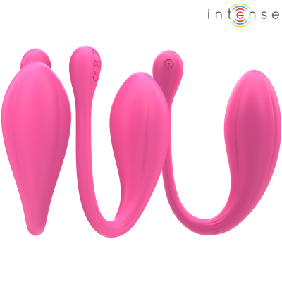 INTENSE - VIBRADOR JANICE U DUPLA ESTIMULAÇÃO 10 VIBRAÇÕES ROSA CONTROLE REMOTO - D-244462 - Dona Pimenta